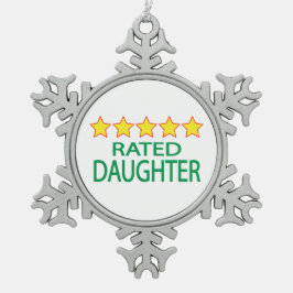 Fünf-Sterne-Tochter Schneeflocken Zinn-Ornament