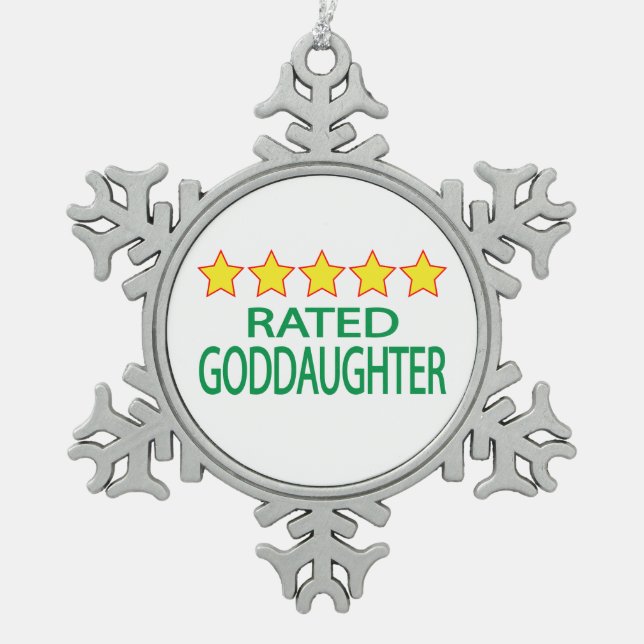 Fünf-Sterne-Tochter Schneeflocken Zinn-Ornament (Vorderseite)