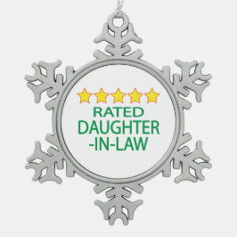 Fünf-Sterne-Tochter Schneeflocken Zinn-Ornament