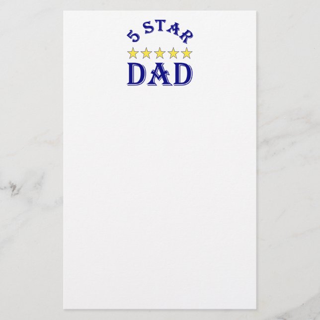 Fünf-Sterne-Vater Briefpapier (Vorderseite)
