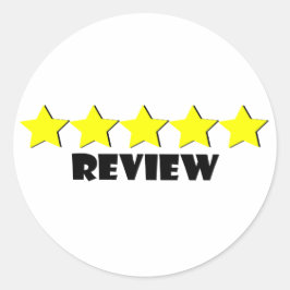Fünf-Sternebericht-Aufkleber Runder Aufkleber