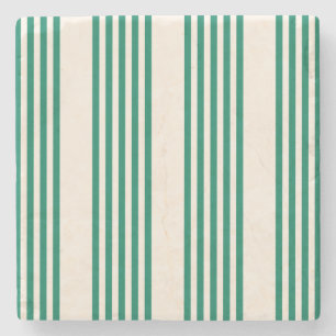 Fünf Streifen, grün und beige Steinuntersetzer