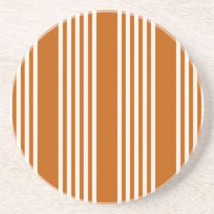 Fünf Streifen in Beige und Orange Getränkeuntersetzer