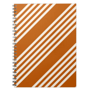 Fünf Streifen in Beige und Orange Notizblock