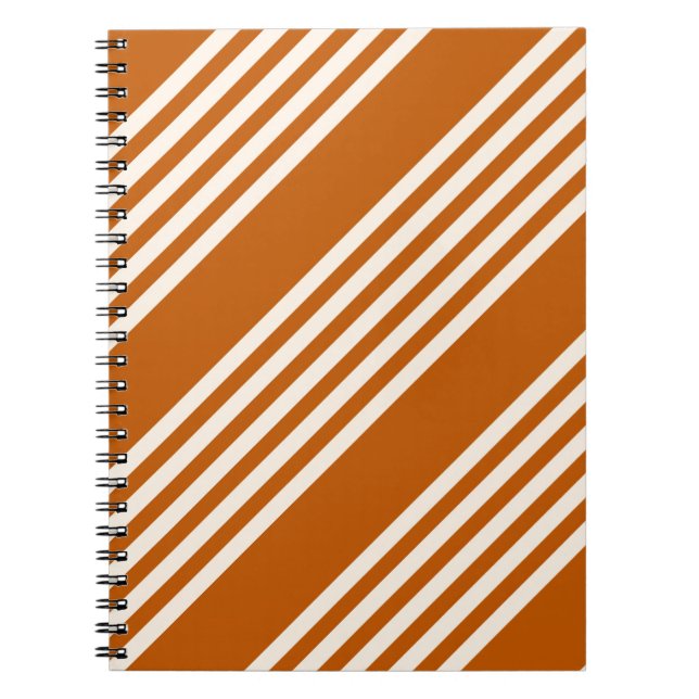Fünf Streifen in Beige und Orange Notizblock (Vorderseite)