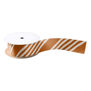 Fünf Streifen in Beige und Orange Satinband