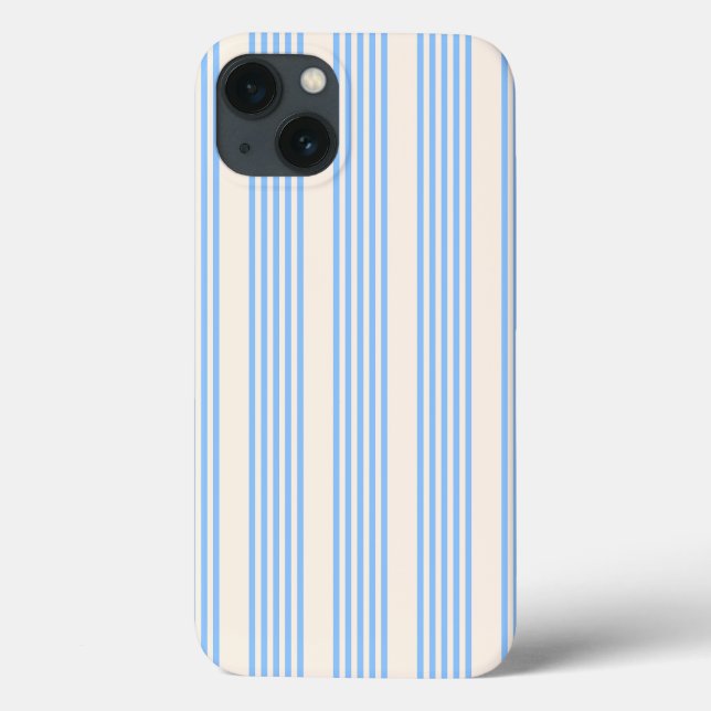 Fünf Streifen in Blau und Beige Case-Mate iPhone Hülle (Rückseite)