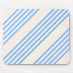 Fünf Streifen in Blau und Beige Mousepad