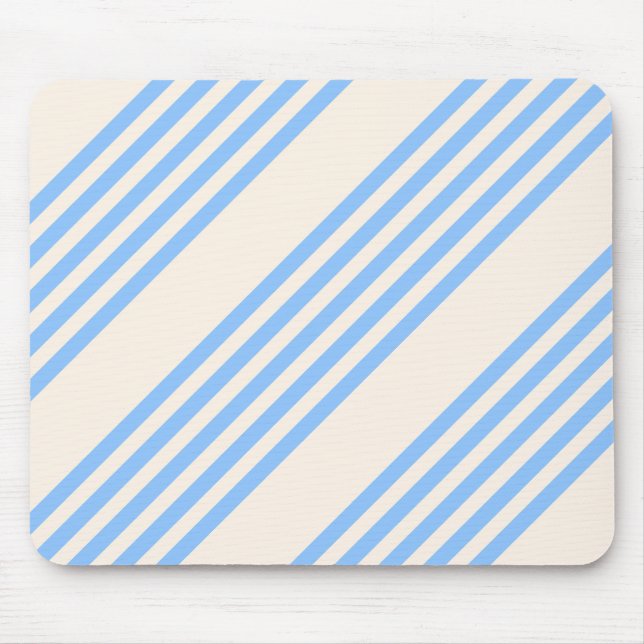 Fünf Streifen in Blau und Beige Mousepad (Vorne)