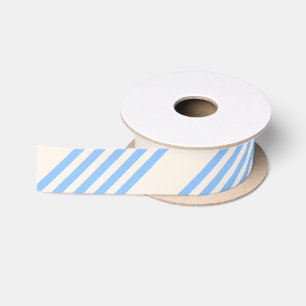 Fünf Streifen in Blau und Beige Satinband