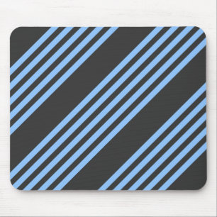 Fünf Streifen in Blau und Kohle Mousepad