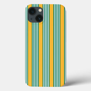 Fünf Streifen in grün und weiß, gelb Case-Mate iPhone Hülle