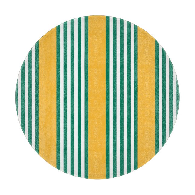 Fünf Streifen in grün und weiß, gelb Schneidebrett (Vorderseite)