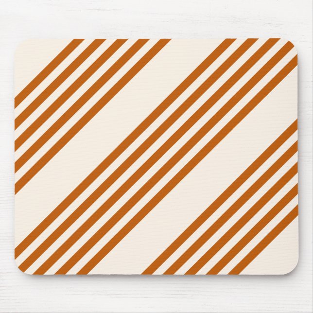 Fünf Streifen in Orange und Beige Mousepad (Vorne)