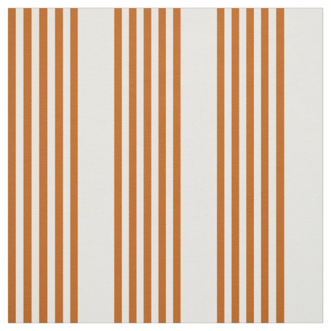 Fünf Streifen in Orange und Weiß Stoff (Muster)