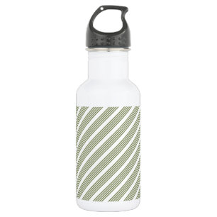 Fünf-Streifen-Muster für Olivgrün und Weiß Edelstahlflasche