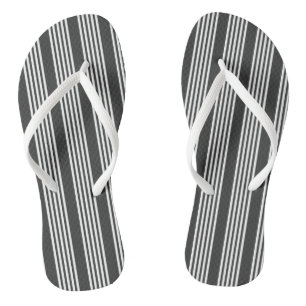 Fünf Streifen, weiß und kohleweiß Flip Flops