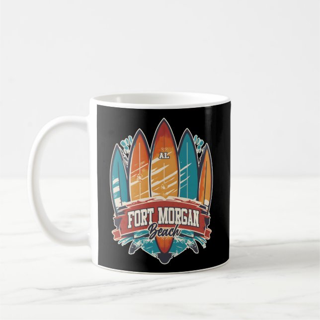 Fünf Surfbretter Fort Morgan Beach Al Kaffeetasse (Links)