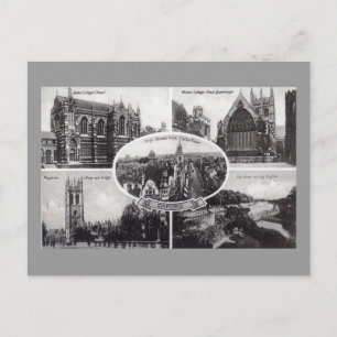 Fünf Szenen aus Oxford England Vintage Postkarte