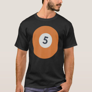 Fünf Team Nummer 5 Lucky Orange Ball Billiards Po T-Shirt