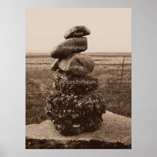 Fünf Tugenden des Zen Poster (Vorne)