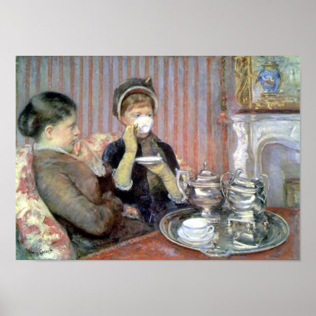 Fünf Uhr Tee Mary Cassatt Fine Art Poster (Vorne)