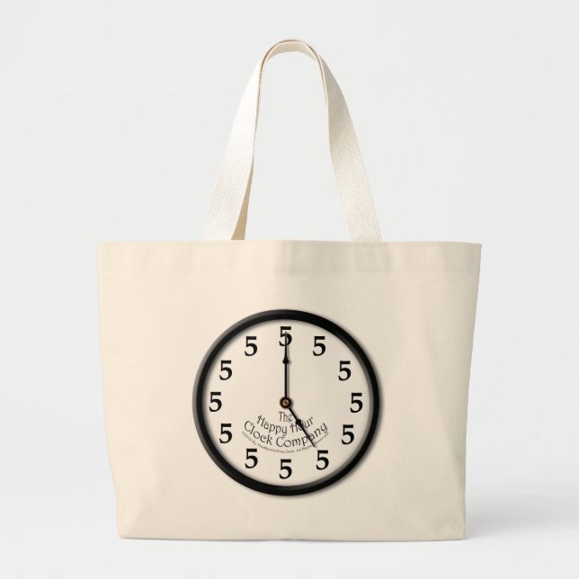 FÜNF-UHR-UHR JUMBO STOFFBEUTEL (Vorne)
