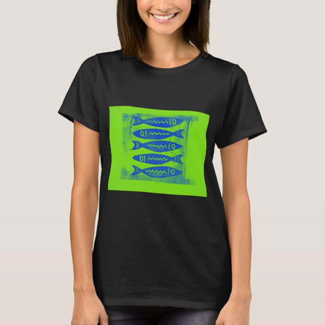 Fünf verrückte Fische T-Shirt (Vorderseite)