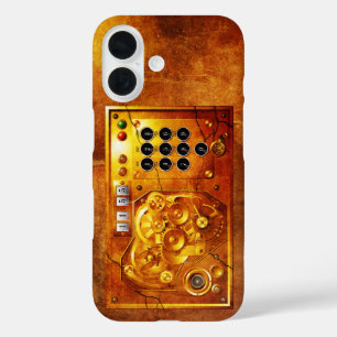 Fünf vor zwölf Steampunk-Uhr Grunge iPhone 16 Hülle