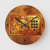 Fünf vor zwölf Steampunk-Uhr Grunge