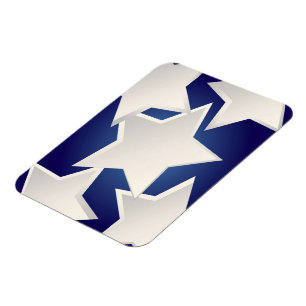 Fünf weiße Sterne Magnet