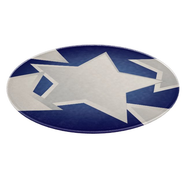 Fünf weiße Sterne Schneidebrett (Ecke)