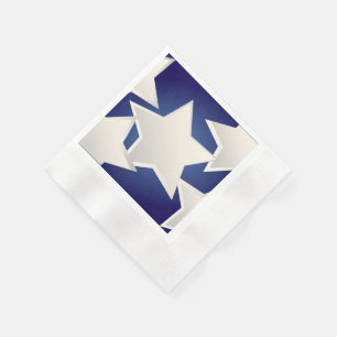 Fünf weiße Sterne Serviette