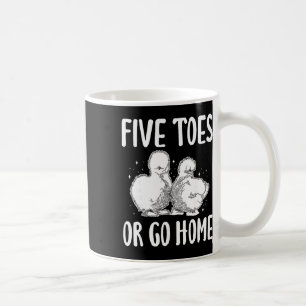 Fünf Zehen oder nach Hause Seidenhuhn Kaffeetasse