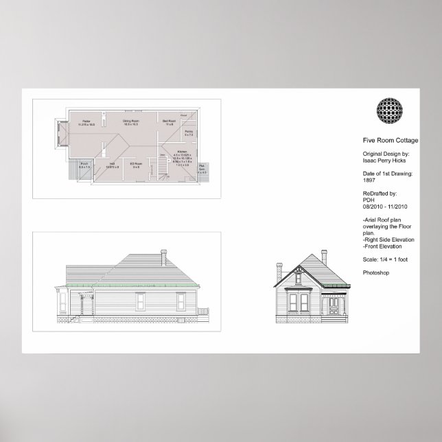 Fünf-Zimmer-Ferienhaus Poster (Vorne)