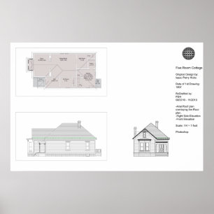 Fünf-Zimmer-Hütte Poster