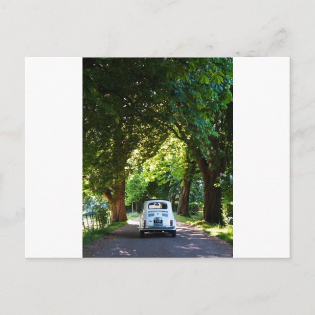 Fünfhundert Fiat 500 Postkarte (Vorderseite)