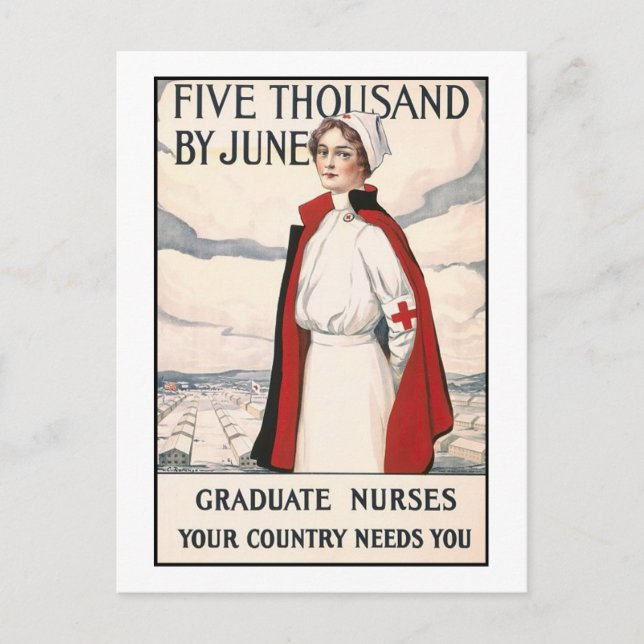 Fünftausend bis Juni Nurse Rekrutieren Poster Postkarte (Vorderseite)