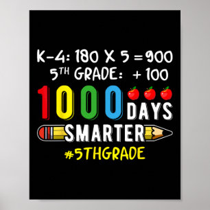 Fünfte 5. Klasse Lehrer Student 100 Schule 1000 Da Poster