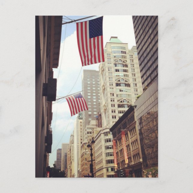 Fünfte 5th Avenue American Fags NYC New York City Postkarte (Vorderseite)