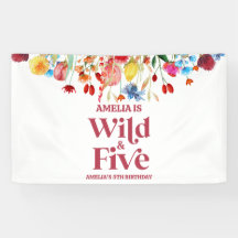 Fünfte Geburtstagsparty in Wild und fünf Wildblume