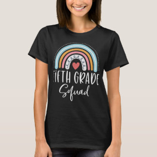 Fünfte Grade Squad Niedliches Regenbogenherz 5th G T-Shirt
