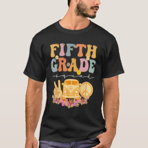 Fünfte Grade Squad Retro Groovy Vintag erster Tag  T-Shirt