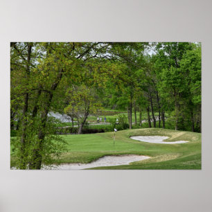 Fünfte Green, Ironhorse Golfplatz, Leawood, Kansa Poster