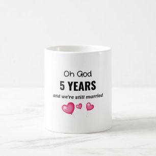 Fünfte Hochzeit-Jubiläum Funny-Geschenk für ihn Kaffeetasse