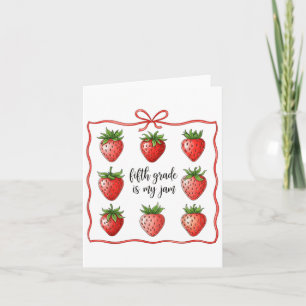 Fünfte Klasse ist mein Strawberry-Teacher aus Marm Karte