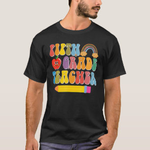 Fünfte Klasse Lehrer zurück zur Schule Retro Groov T-Shirt