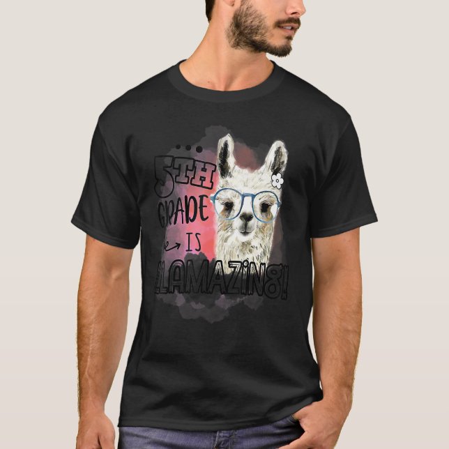 Fünfte Klasse: Llamazing Llama Lehrer T-Shirt (Vorderseite)