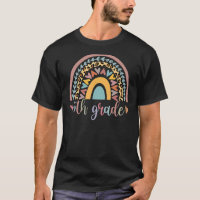 Fünfte Klasse Rainbow Leopard Girls Women Teacher