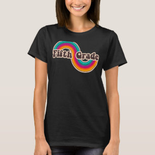 Fünfte Klasse Retro Rainbow Lehrer 5. Klasse Zurüc T-Shirt